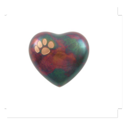 Classic Paw Raku Heart Keepsake