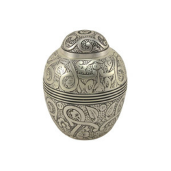 Silver Embossed Urn