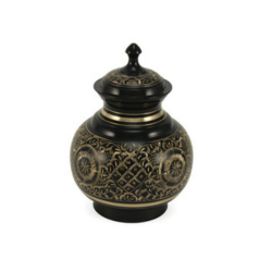 Black Engraved Urn