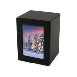 Single Photo Urn - Black