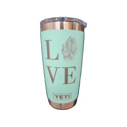 YETI with LOVE and Pet Paw Print