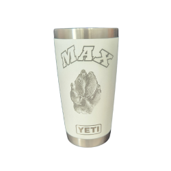 YETI with Name and Paw Print