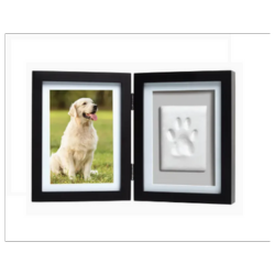 Desk Frame with Paw Print - Black