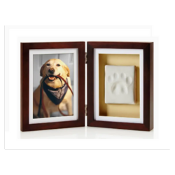 Desk Frame with Paw Print - Brown